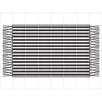 Alfombras baldosas Ceramique Carpet borde BL 1 Nero Francesco De Maio
