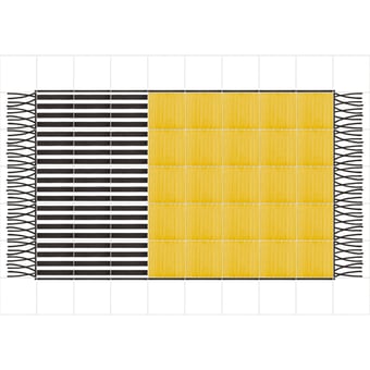 Alfombras baldosas Ceramique Carpet Bicolore 1 Giallo Francesco De Maio