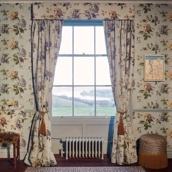 Hortensia Fabric Sky-Blue House of Hackney