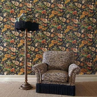 Tigre chenille Fabric Taupe House of Hackney