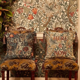 Golden Lily Fabric Ecru House of Hackney