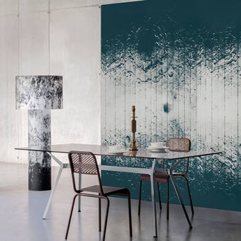 Papier peint panoramique Lunar Pétrole Wall&decò