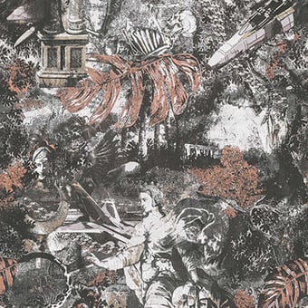 Papier peint panoramique Natural Orgy Terracotta Wall&decò