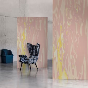 Wild Gradient Panel Rose Wall&decò