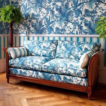 Pampas Panel Off-White & Cerulean House of Hackney
