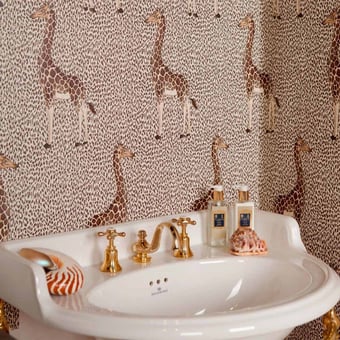 Carta da parati murale Kaleidoscope Taupe House of Hackney
