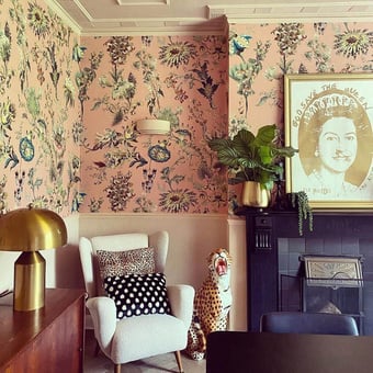 Flora Fantasia Panel Bisque-Pink House of Hackney