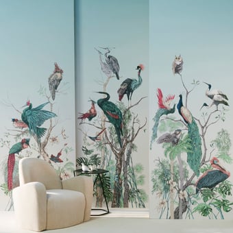 Carta da parati murale Oiseau de Paradis Gauche Vive Edmond Petit