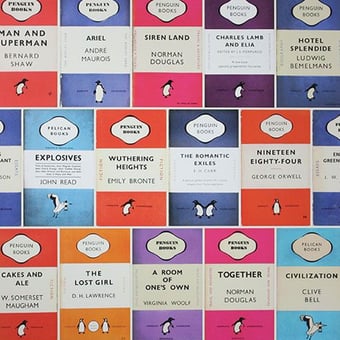 Carta da parati Penguin Library Multicolore Osborne and Little