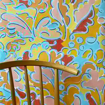 Carta da parati Paulinoe Multicolore Claire de Quénetain