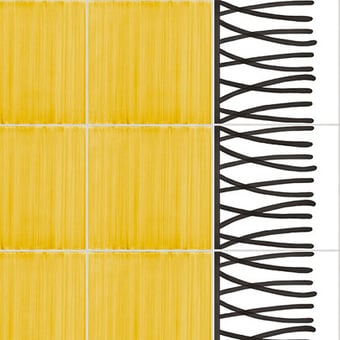 Alfombras baldosas Ceramique Carpet borde 1 Giallo Francesco De Maio