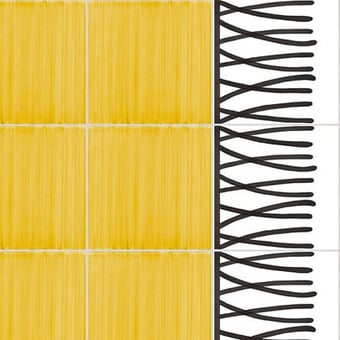 Tappeti piastrelle Ceramique Carpet bordo 1 Giallo Francesco De Maio