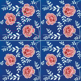 Baldosa Arorella Blu, Rosa, Rosso Francesco De Maio