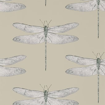 Papel pintado Demoiselle Jute/Slate Harlequin