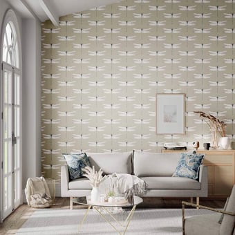Papel pintado Demoiselle Jute/Slate Harlequin