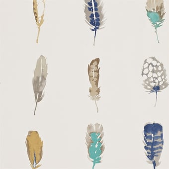 Limosa Wallpaper Indigo/Mustard/Stone Harlequin