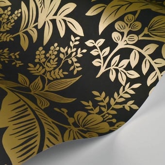 Canopy Wallpaper Metallic Gold/Black Rifle Paper Co.