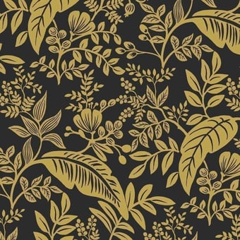 Canopy Wallpaper Metallic Gold/Black Rifle Paper Co.