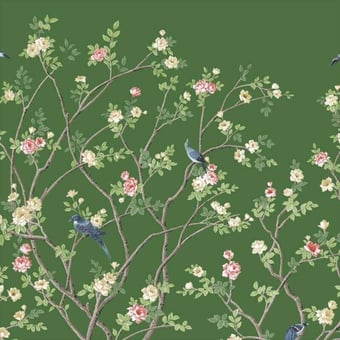 Lingering Garden Panel Green York Wallcoverings