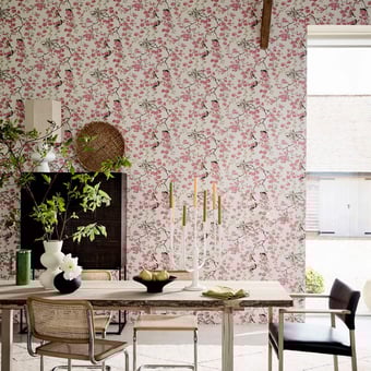 Massingberd Blossom Wallpaper pale-blue Little Greene