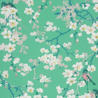 Massingberd Blossom Wallpaper pale-blue Little Greene