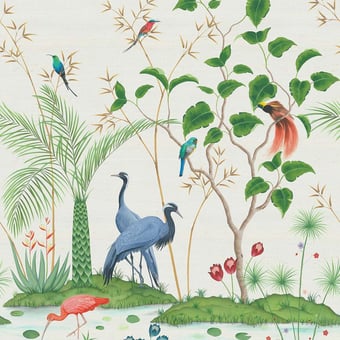Papel pintado mural panorámico Mirage Sisal IVORY GRASSCLOTH Osborne and Little