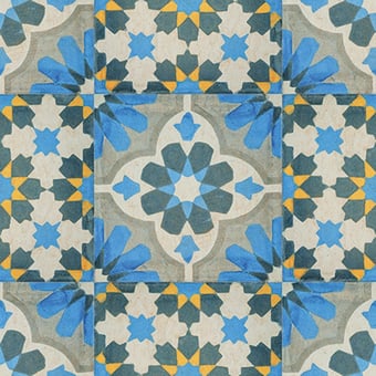 Mosaïque Wallpaper Jaune Curious Collections
