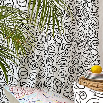 A New Language Fabric Black Claire de Quénetain