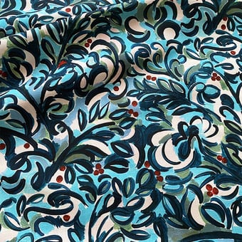 Tessuto Clementine Blue Claire de Quénetain