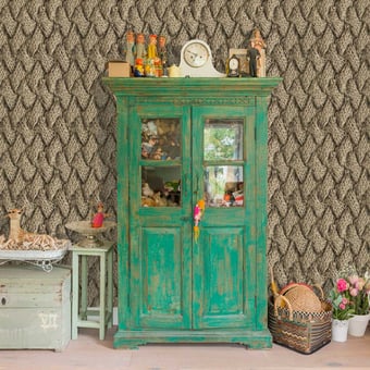 Papier peint Croisillons Chocolat Curious Collections