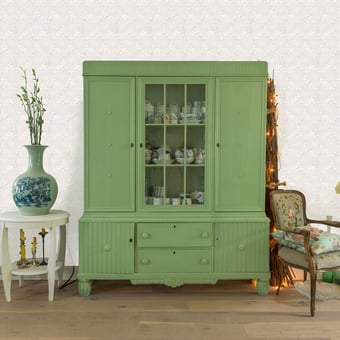 Dentelle florale Wallpaper Beige Curious Collections