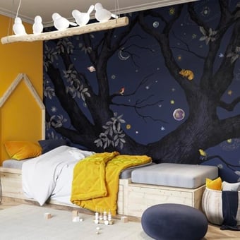 Papier peint panoramique Abracadabra Nuit 200x330 cm - 4 lés Isidore Leroy