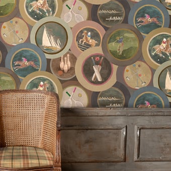 Sporting Life Wallpaper Woodsmoke Mulberry