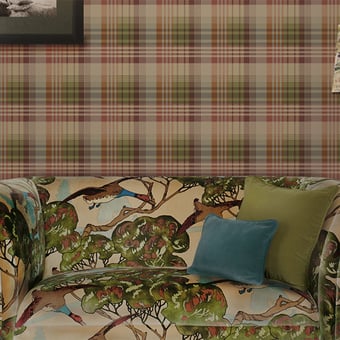 Papel pintado Mulberry Ancient Tartan II Woodsmoke Mulberry