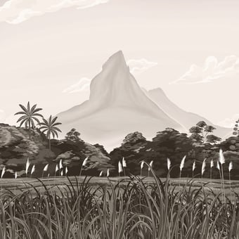 Panoramatapete Mont Rempart Sépia Les Dominotiers