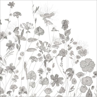 Papel pintado mural panorámico Prairie 150x330 cm - 3 listones - lado izquierdo Isidore Leroy