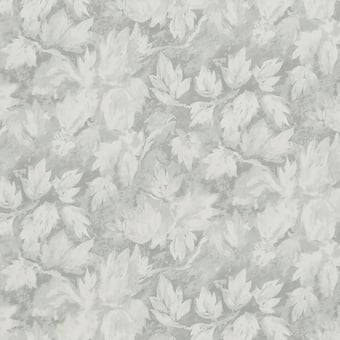 Fresco Leaf Wallpaper Silver Designers Guild