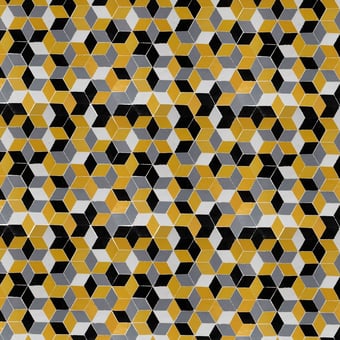 Zellige Kube Gris souris, Tournesol, Blanc, Noir De Tegel