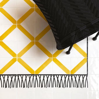 Tappeti piastrelle Ceramique Carpet Cross 1 Giallo Francesco De Maio