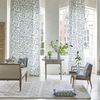 Fleur Indienne Fabric Indigo Designers Guild