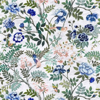 Tessuto Porcelana de Chine Cobalt Designers Guild