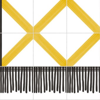Ceramic Tile Carpet Cross 2 Giallo Francesco De Maio