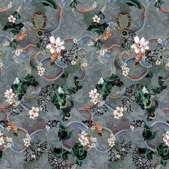 Algae Bloom Panel Graphite Christian Lacroix