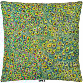 Cuscino Peacock Emerald Émeraude John Derian