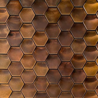 Piastrella Panal Oxide Corten Okiun
