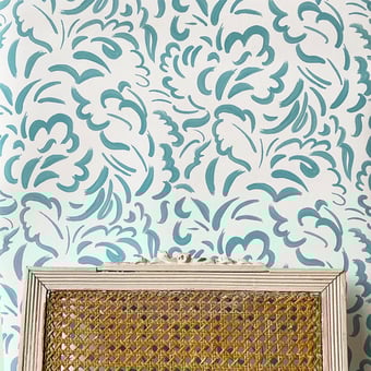 Carta da parati Pia Turquoise Claire de Quénetain