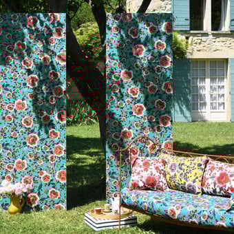 Papier peint Macao Outdoor Aqua Jean Paul Gaultier