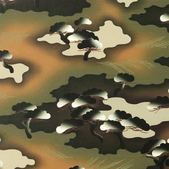 Masking Outdoor Wallpaper Kaki Jean Paul Gaultier
