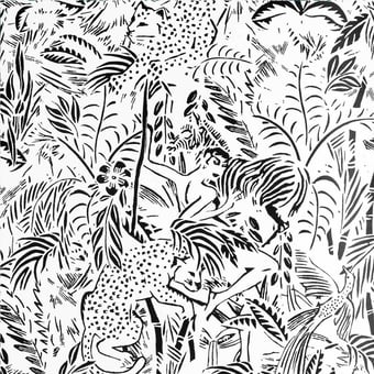 Papel pintado Kenya Outdoor Méthylène Jean Paul Gaultier