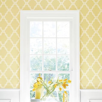 Carta da parati Stanbury Trellis Pearl Thibaut